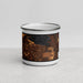 Front View Custom Sanford Florida Map Enamel Mug in Ember