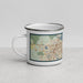 Left View Custom Sanford Florida Map Enamel Mug in Woodblock