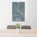 24x36 Sanford North Carolina Map Print Portrait Orientation in Afternoon Style Behind 2 Chairs Table and Potted Plant