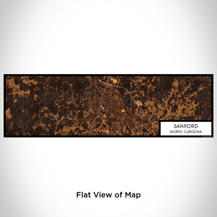 Flat View of Map Custom Sanford North Carolina Map Enamel Mug in Ember