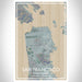 San Francisco California Map Print Portrait Orientation in Afternoon Style With Shaded Background