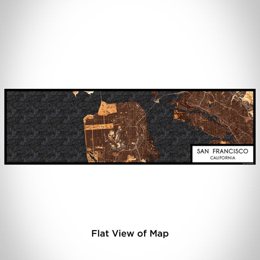 Flat View of Map Custom San Francisco California Map Enamel Mug in Ember
