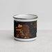 Front View Custom San Francisco California Map Enamel Mug in Ember