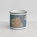 Front View Custom San Francisco California Map Enamel Mug in Woodblock