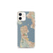 Custom San Francisco California Map iPhone 12 mini Phone Case in Woodblock