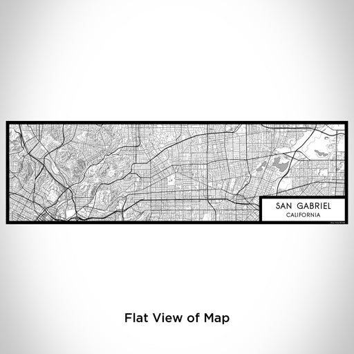 Flat View of Map Custom San Gabriel California Map Enamel Mug in Classic