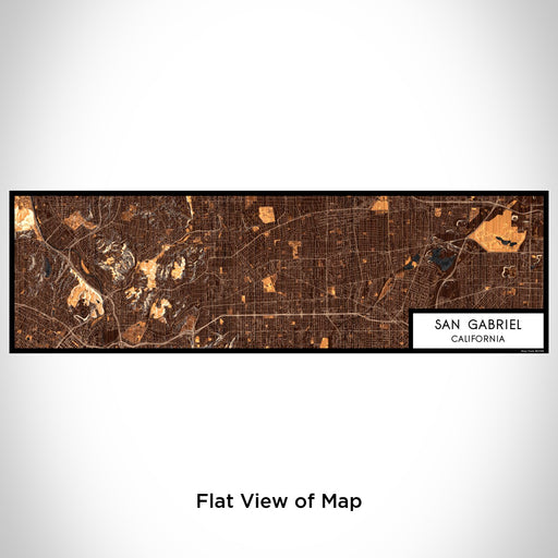 Flat View of Map Custom San Gabriel California Map Enamel Mug in Ember