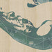 Sanibel Island Florida Map Print in Afternoon Style Zoomed In Close Up Showing Details