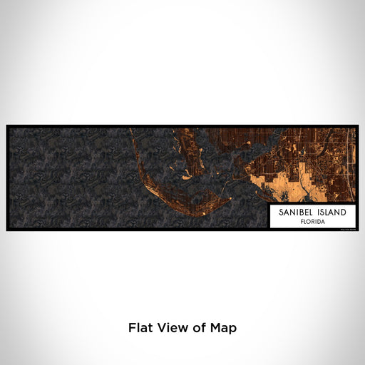 Flat View of Map Custom Sanibel Island Florida Map Enamel Mug in Ember