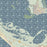 Sanibel Island Florida Map Print in Woodblock Style Zoomed In Close Up Showing Details