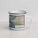 Right View Custom Sanibel Island Florida Map Enamel Mug in Woodblock