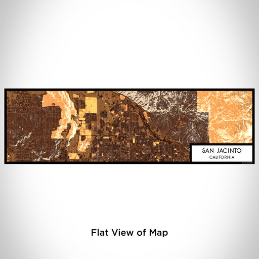 Flat View of Map Custom San Jacinto California Map Enamel Mug in Ember