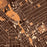San Jose California Map Print in Ember Style Zoomed In Close Up Showing Details