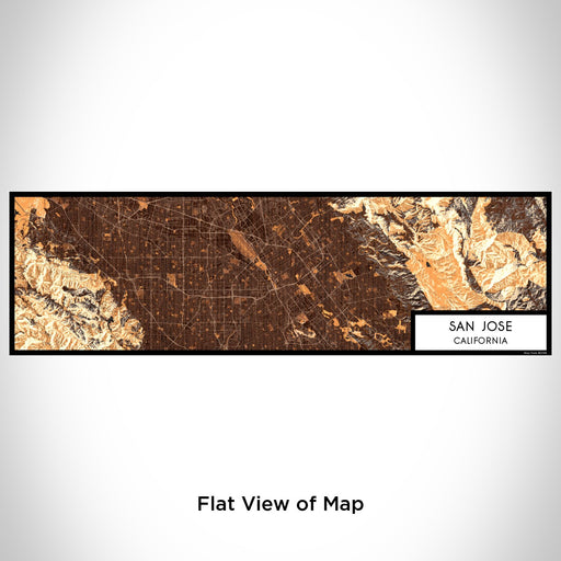 Flat View of Map Custom San Jose California Map Enamel Mug in Ember