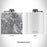 Rendered View of San Jose California Map Engraving on 6oz Stainless Steel Flask in White
