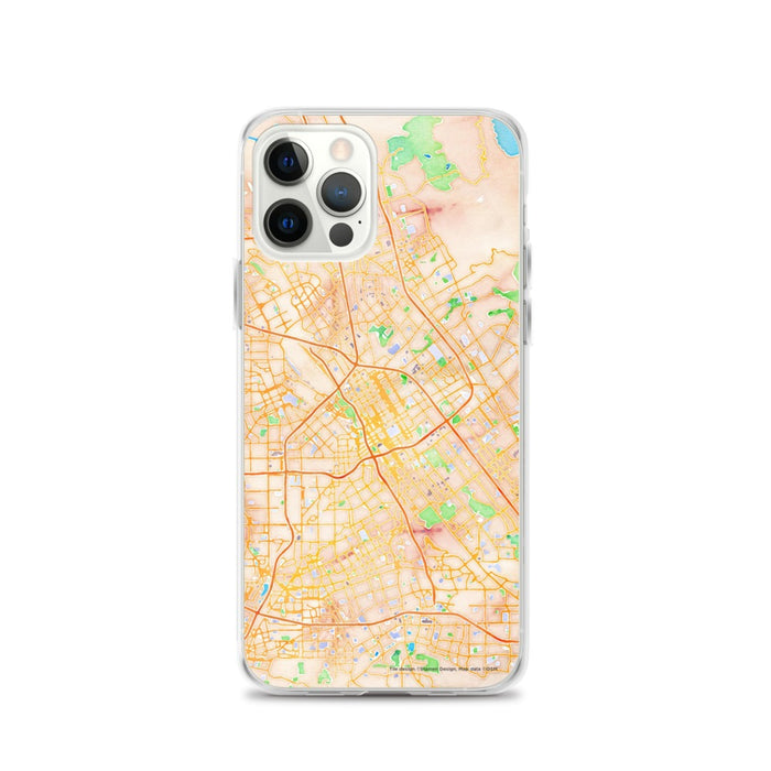Custom San Jose California Map iPhone 12 Pro Phone Case in Watercolor