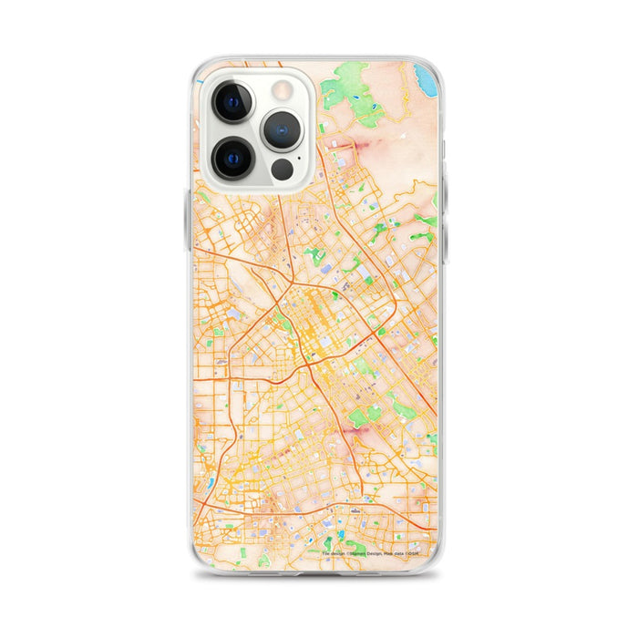 Custom San Jose California Map iPhone 12 Pro Max Phone Case in Watercolor