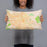 Person holding 20x12 Custom San Jose California Map Throw Pillow in Watercolor