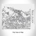 Rendered View of San Juan Puerto Rico Map Engraving on 20oz Stainless Steel Insulated Bottle with Bamboo Top in White