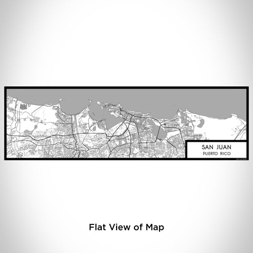 Flat View of Map Custom San Juan Puerto Rico Map Enamel Mug in Classic