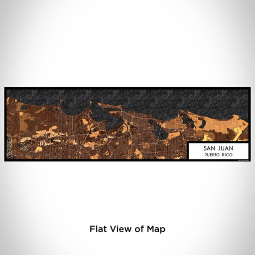 Flat View of Map Custom San Juan Puerto Rico Map Enamel Mug in Ember