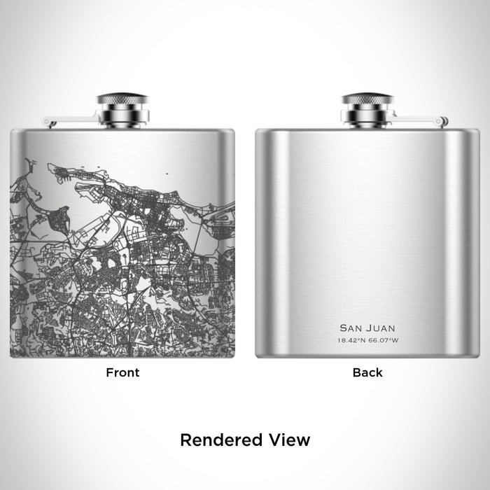 Rendered View of San Juan Puerto Rico Map Engraving on undefined