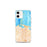 Custom San Juan Puerto Rico Map iPhone 12 mini Phone Case in Watercolor
