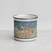 Front View Custom San Juan Puerto Rico Map Enamel Mug in Woodblock