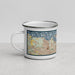 Left View Custom San Juan Puerto Rico Map Enamel Mug in Woodblock