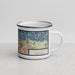 Right View Custom San Juan Puerto Rico Map Enamel Mug in Woodblock