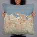 Person holding 22x22 Custom San Juan Puerto Rico Map Throw Pillow in Woodblock