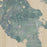 San Juan Island Washington Map Print in Afternoon Style Zoomed In Close Up Showing Details