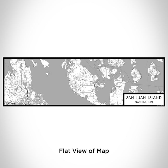 Flat View of Map Custom San Juan Island Washington Map Enamel Mug in Classic