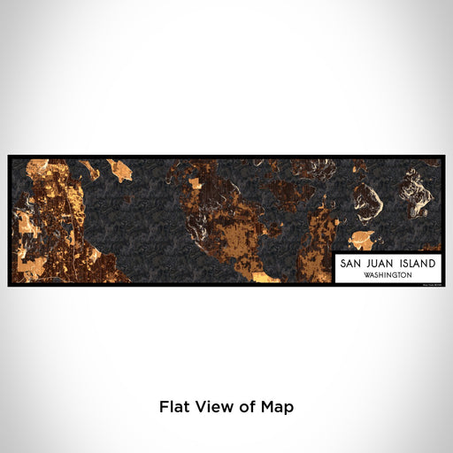 Flat View of Map Custom San Juan Island Washington Map Enamel Mug in Ember
