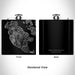 Rendered View of San Juan Island Washington Map Engraving on 6oz Stainless Steel Flask in Black