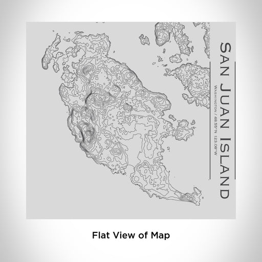 Rendered View of San Juan Island Washington Map Engraving on 17oz Stainless Steel Insulated Tumbler