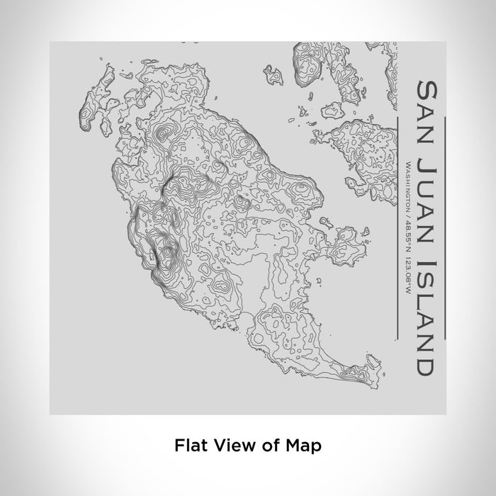 Rendered View of San Juan Island Washington Map Engraving on 17oz Stainless Steel Insulated Tumbler
