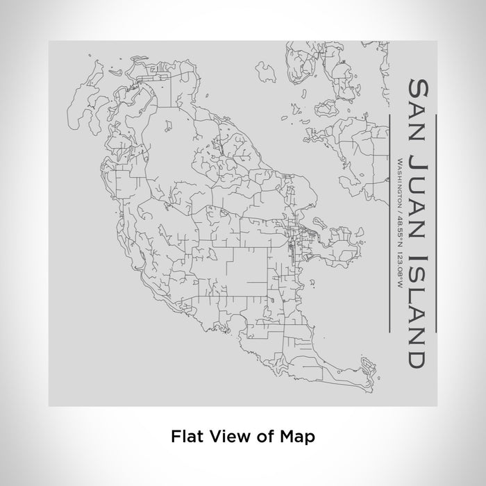 Rendered View of San Juan Island Washington Map Engraving on 17oz Stainless Steel Insulated Tumbler