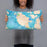 Person holding 20x12 Custom San Juan Island Washington Map Throw Pillow in Watercolor