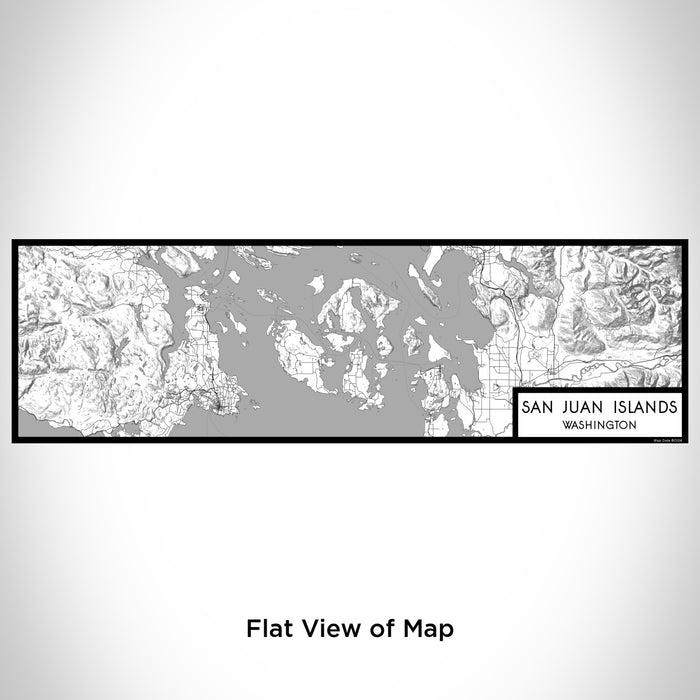 Flat View of Map Custom San Juan Islands Washington Map Enamel Mug in Classic