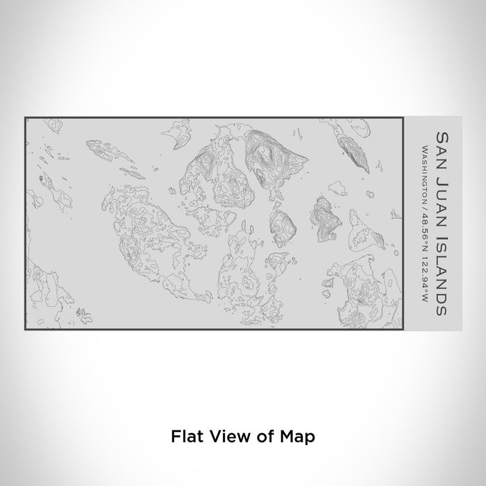 Rendered View of San Juan Islands Washington Map Engraving on 17oz Stainless Steel Insulated Cola Bottle