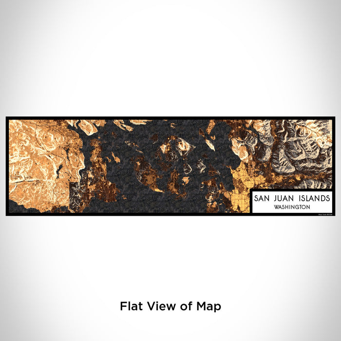 Flat View of Map Custom San Juan Islands Washington Map Enamel Mug in Ember