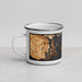Left View Custom San Juan Islands Washington Map Enamel Mug in Ember