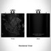 Rendered View of San Juan Islands Washington Map Engraving on 6oz Stainless Steel Flask in Black
