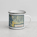 Right View Custom San Juan Islands Washington Map Enamel Mug in Woodblock