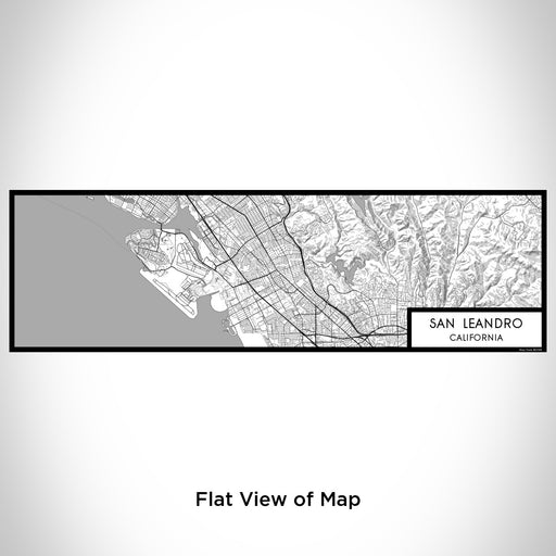 Flat View of Map Custom San Leandro California Map Enamel Mug in Classic
