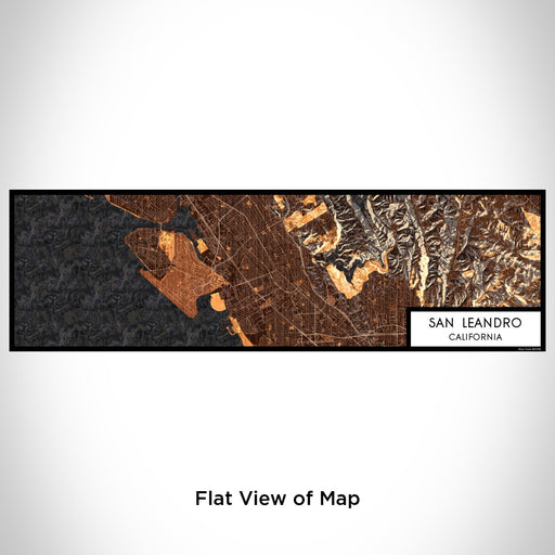 Flat View of Map Custom San Leandro California Map Enamel Mug in Ember
