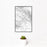 12x18 San Luis Obispo California Map Print Portrait Orientation in Classic Style With Small Cactus Plant in White Planter