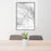 24x36 San Luis Obispo California Map Print Portrait Orientation in Classic Style Behind 2 Chairs Table and Potted Plant
