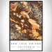 San Luis Obispo California Map Print Portrait Orientation in Ember Style With Shaded Background